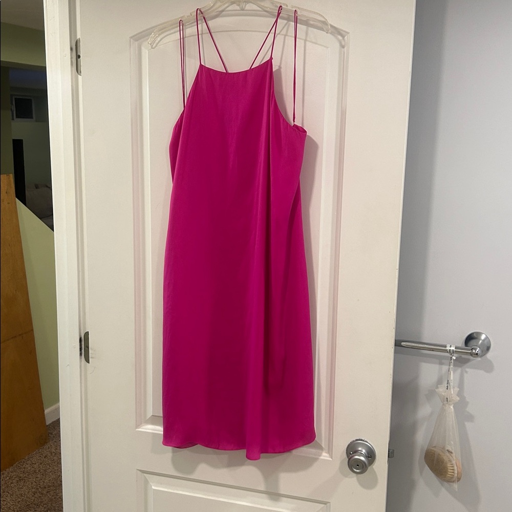 Polo Ralph Lauren Cocktail Party Dress EUC Size 14 Bright Magenta